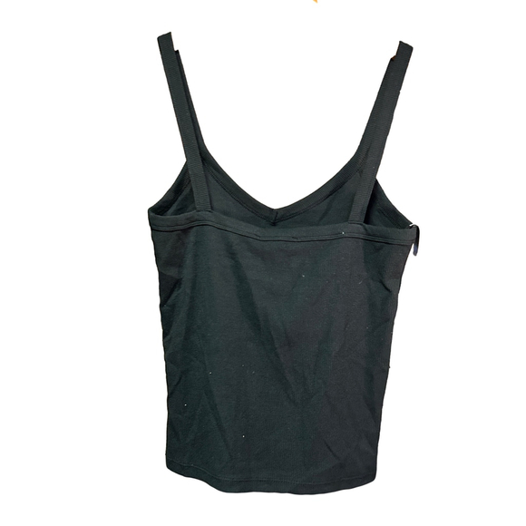 Forever 21 Ribbed Tank Top - Women's L - Black V-Neck - Picture 2 of 9